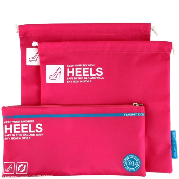 BNWT Flight 001 Hot Pink Heel Bags - Picture 4 of 16